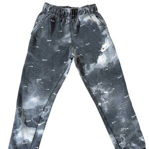 Nike Sweatpants Boys Gray/Black Size 6-7 Yrs Camo Faded Fleece Pre-owned